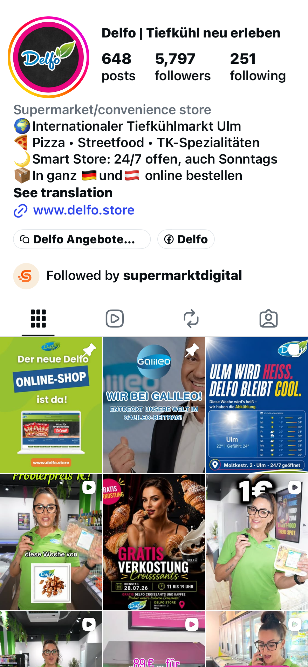 Delfo auf Instagram